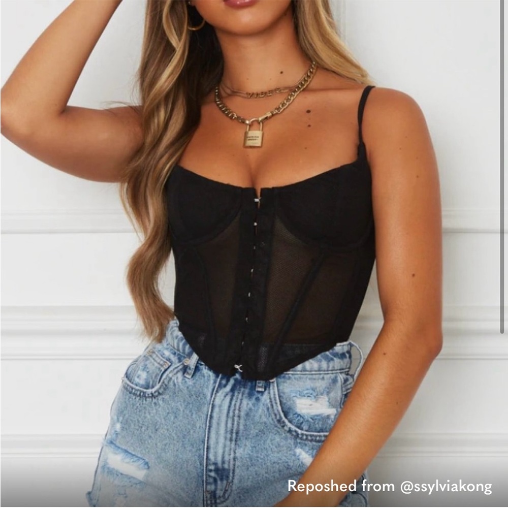 WHITEFOX BUSTIER CORSET TOP